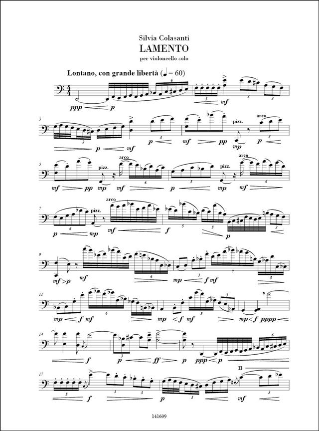 Lamento - per violoncello - noty na violoncello